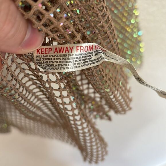 FREE PEOPLE Intimately Filter Finish long Sleeve Rhinestone Top NWOT - Picture 8 of 8